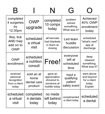 UntitleBand Bingo Card