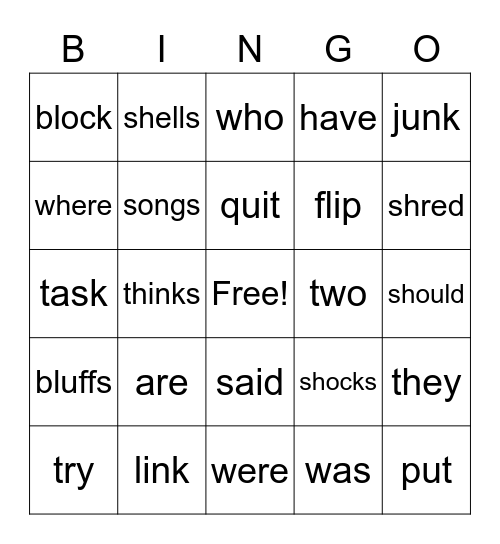 Mama Echo Bingo Card