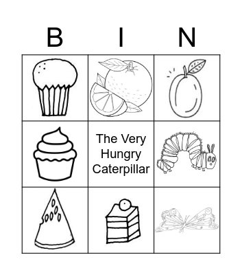 The Very Hungry Caterpillar Bingo Card