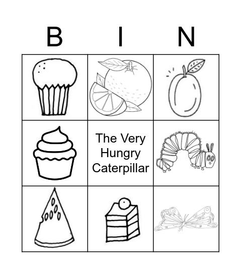 The Very Hungry Caterpillar Bingo Card