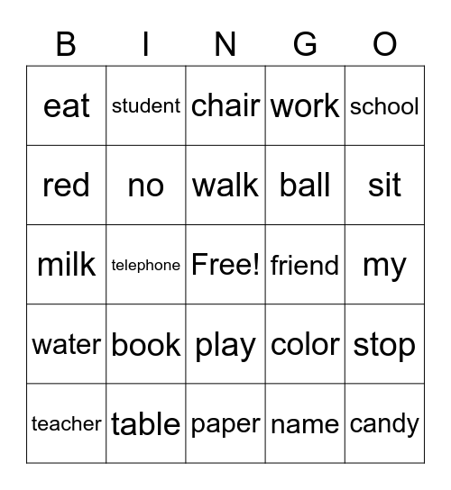 Know the signs Bingo Card