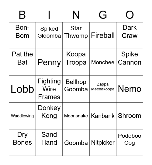 Beryl's Bingo Card (Round 2) Bingo Card