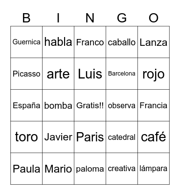 Agentes secretos Bingo Card
