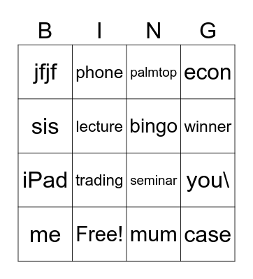 Music round Bingo Card