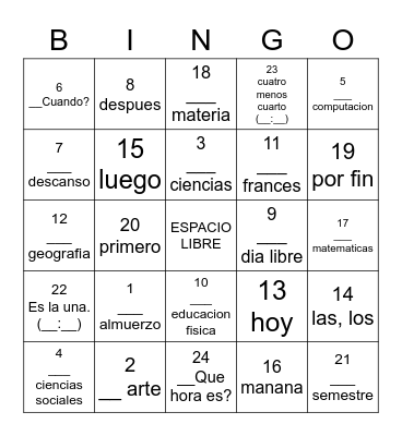 Ch. 3:1st Step Bingo Card