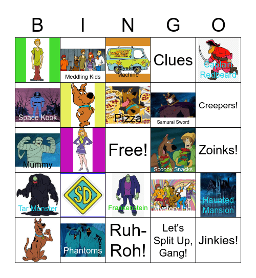Scooby-Doo Bingo Card