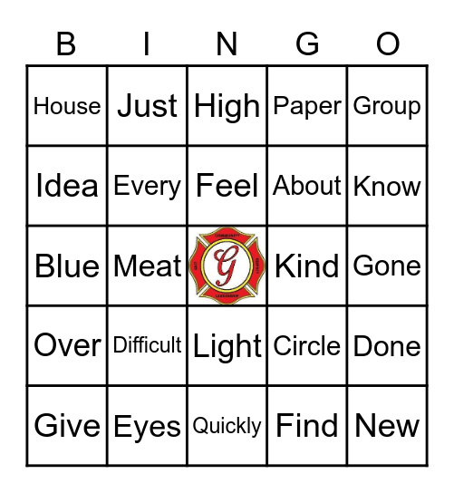 High Frequency Bingo Card