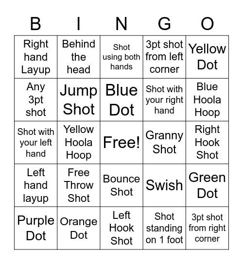 Unified Basketball Bingo! Bingo Card