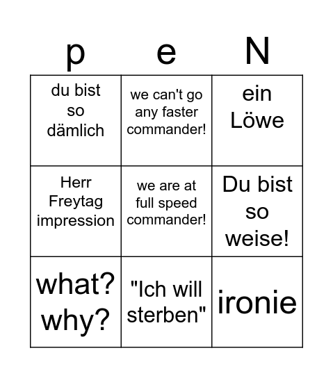 feli Bingo Card