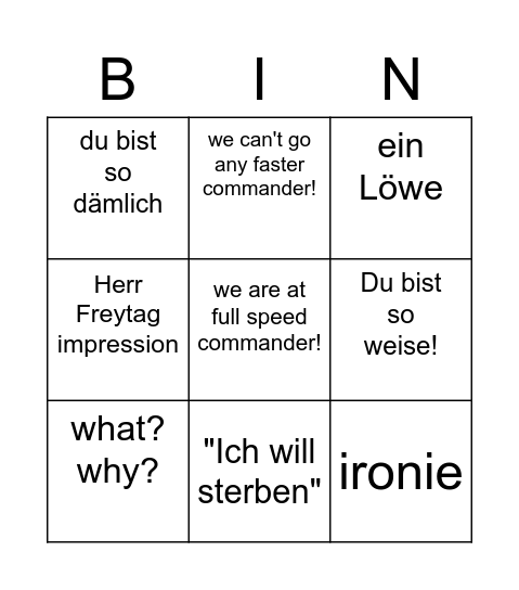 feli Bingo Card