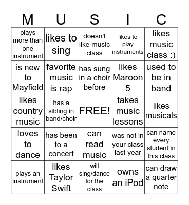 Find Someone Who..... Bingo Card