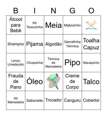 BABY SHOWER Bingo Card