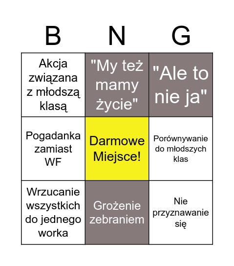 Pogadanki Bingo Card