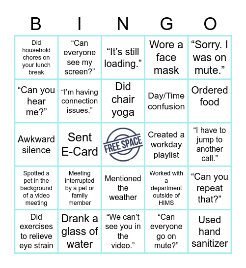 HIMS Survivor BINGO Card