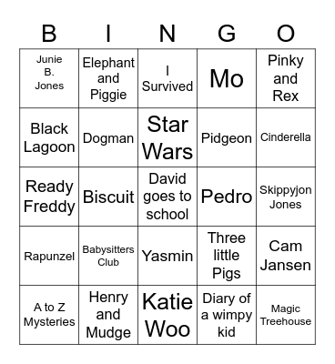 Book Bingo Card