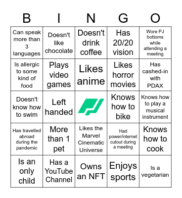 TRS x CAAS/IMM/ODL Bingo Card