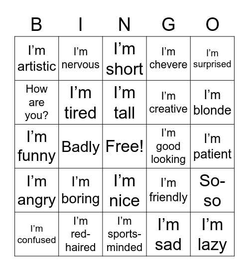 Spa 7-SER and ESTAR Bingo Card