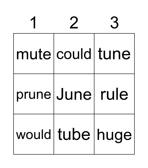 March 21-25 First Grade Bingo Card