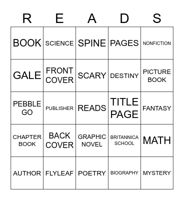 Library Bingo Card