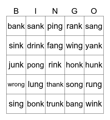 Welded Sounds Bingo Card