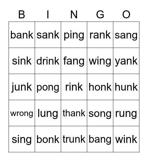 Welded Sounds Bingo Card