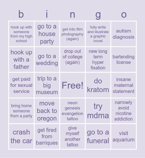 basil's bingo Card