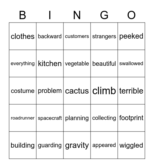 Card 3 2nd grade Bingo Card