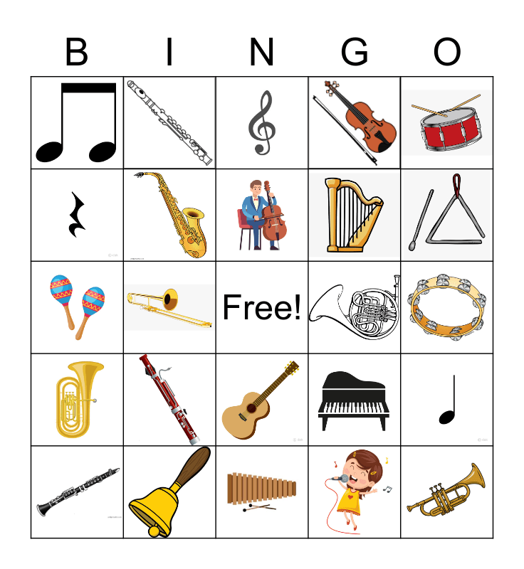 Music Bingo! Bingo Card