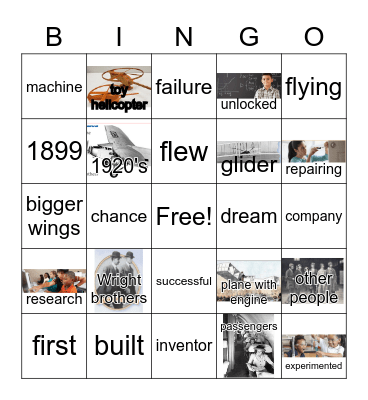 G3 U4 W4 Firsts in Flight Bingo Card