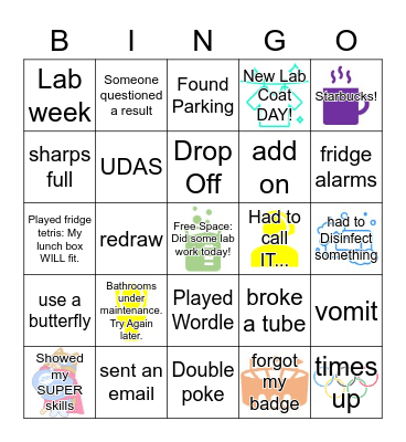 2021 Lab Week Bingo Card