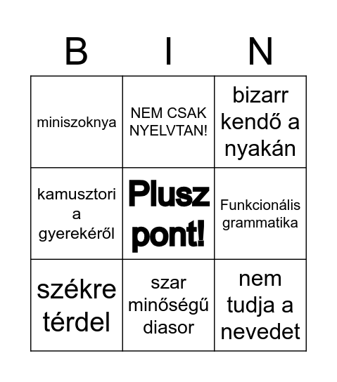 Sejtes Györgyi Bingo Card