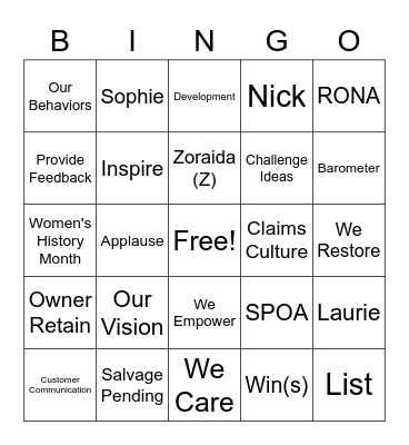 Nacho Average Bingo Card