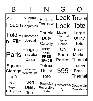 Thirty-One Women With Purpose Shop On Purpose Bingo Card