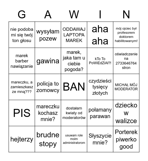 eg studio Bingo Card