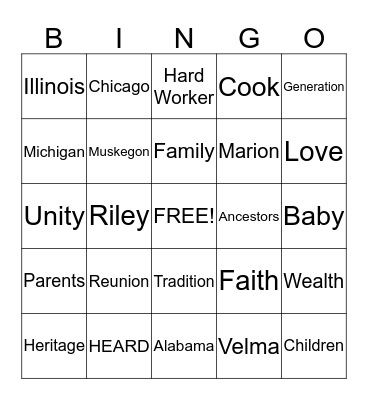 Bingo Card