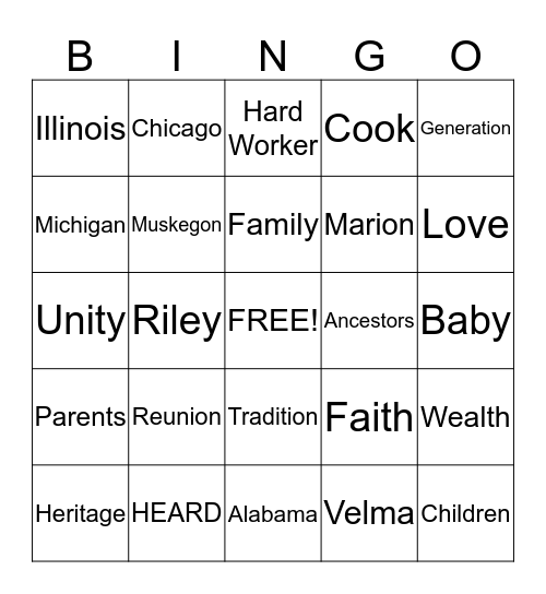 Bingo Card