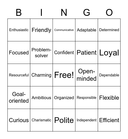 Grado Medio Vocab Bingo Card