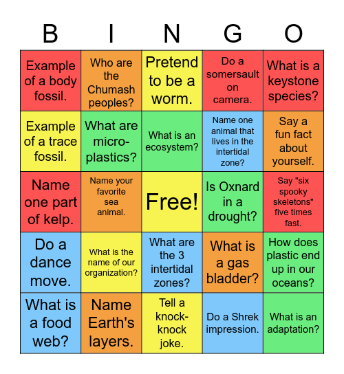 RCD Bingo! Bingo Card