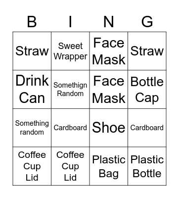 Beach Clean-up Bingo! Bingo Card