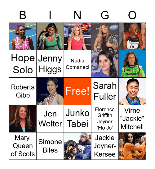 Women's History Month - Women in Sports Bingo Card