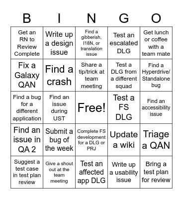 Bingo Card