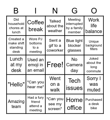 Remote Bingo Card
