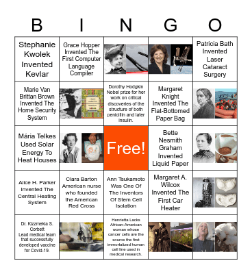 Women's History Month - Innovative Women Bingo Card