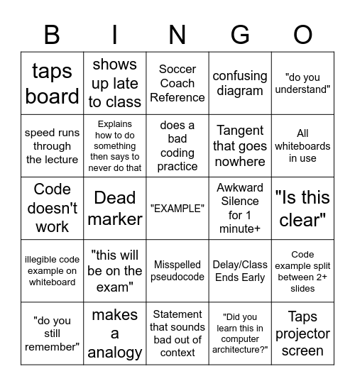 OS Bingo v5.5 Bingo Card