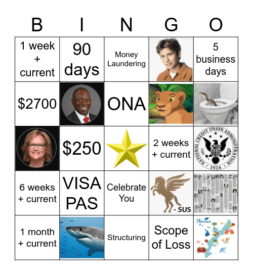 Super Fun Navy Federal Bingo Card