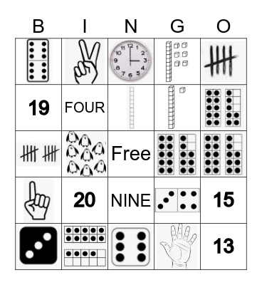 Number Bingo Card