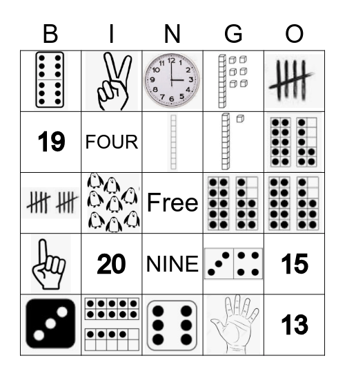 Number Bingo Card