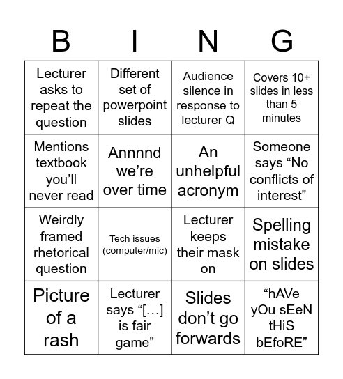 eDUcAtIoN Bingo Card