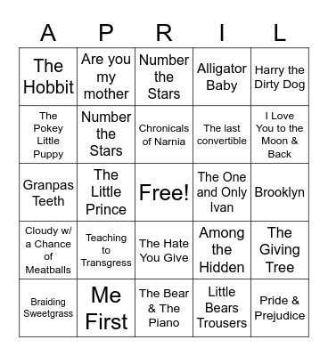 Book Bingo Card