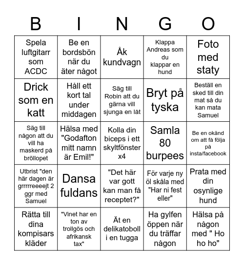 thomas bingolott Bingo Card